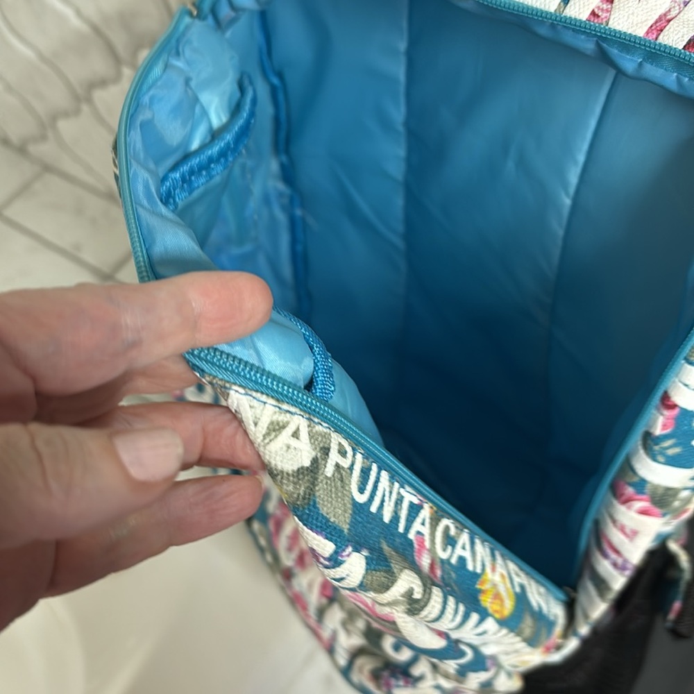 Punta Cana Floral Teal Backpack - Picture 3 of 3